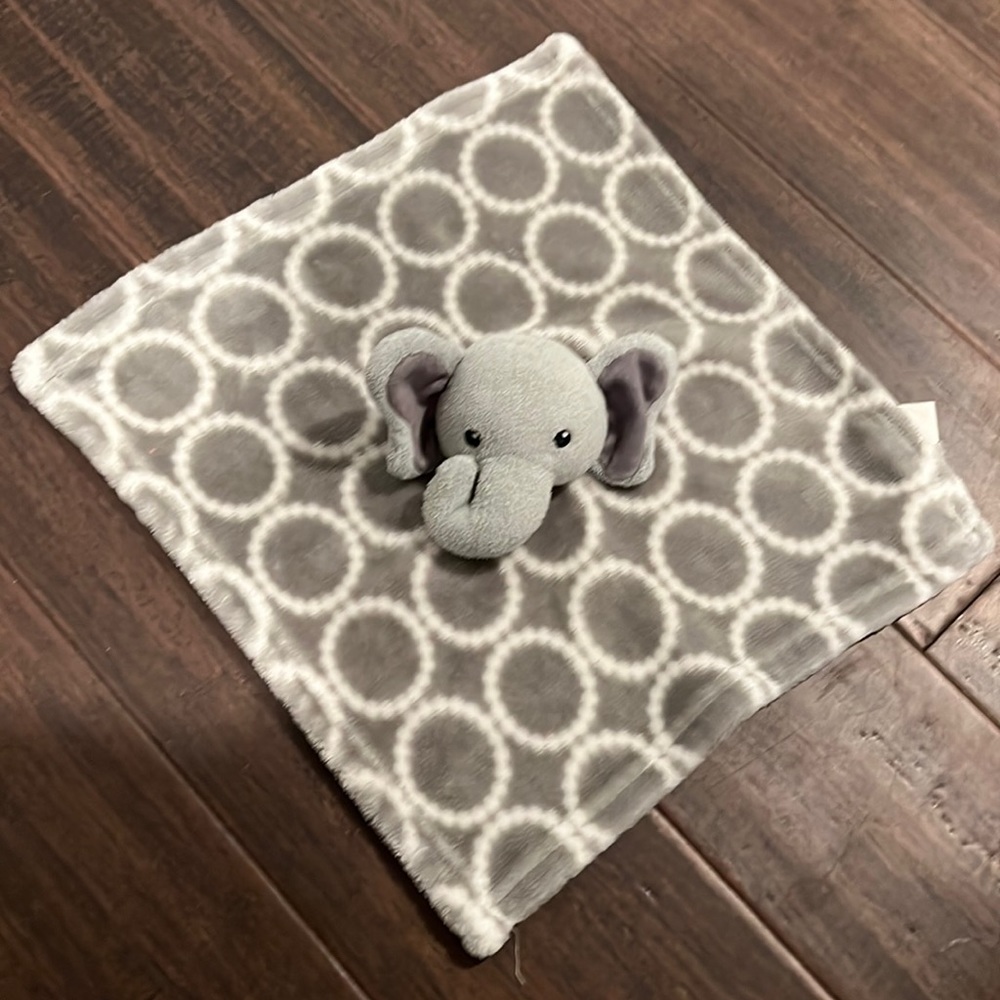 HB Hudson Bay grey elephant lovey baby security blanket